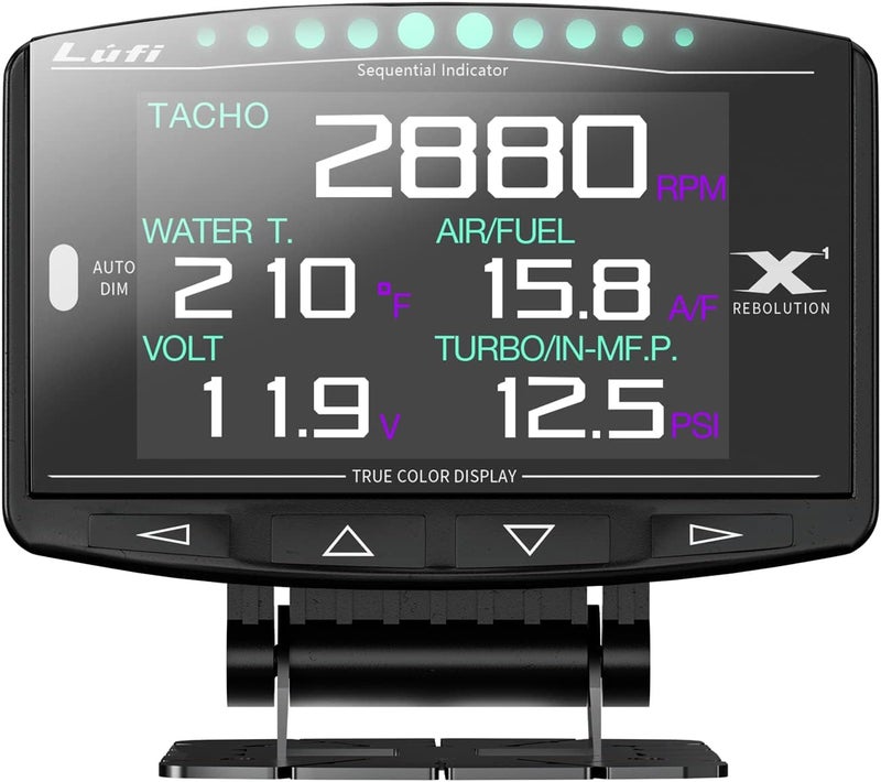Lufi X1 Obd2 Gauge Display,Boost Gauge,Speedometer,Water Temperature Meter,Multi-ECU Data Combination Cluster,for Honda、Toyota、VW and Mazda (car Special) - Image 1